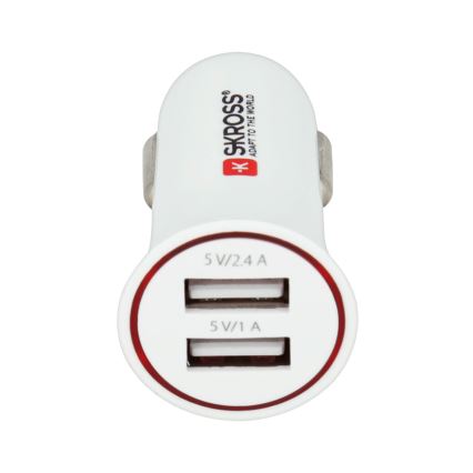 Caricabatterie per auto 2xUSB/3400mA/12-24V/5V