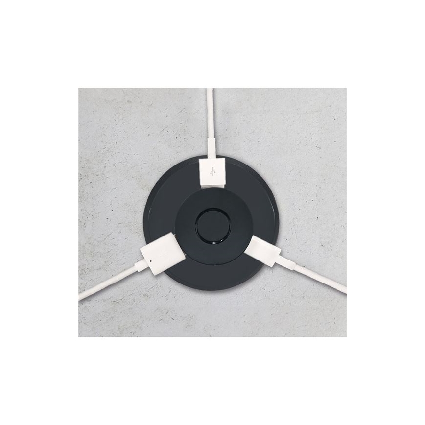 Integrato USB caricatore USB A+C nero