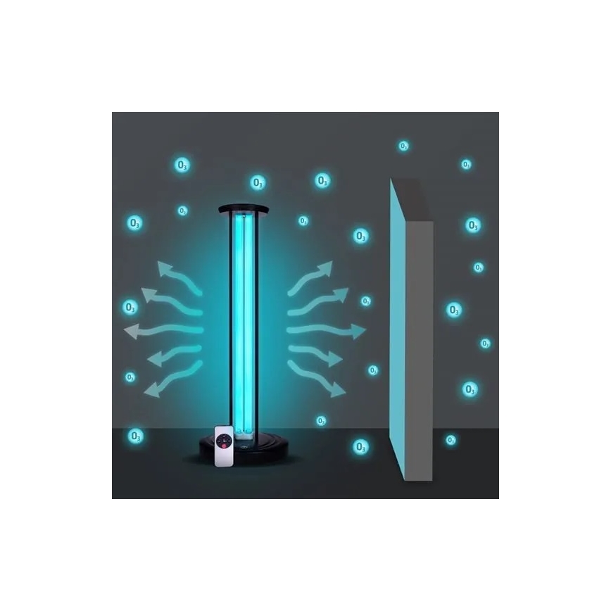 Lampada disinfettante senza ozono UVC/38W/230V + telecomando