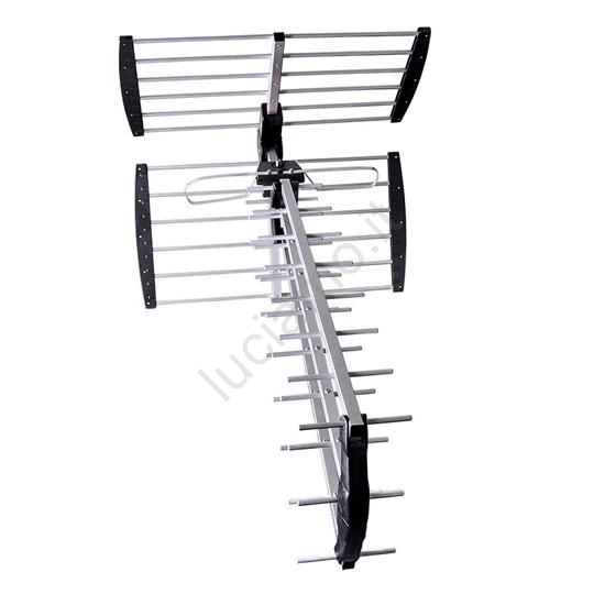 Antenna Attiva Con Alimentatore ANTENNA TV DIGITALE Terrestre Dvb-T/T2 Hd Interno/Esterno Con Filtro Antenna Tv Interna