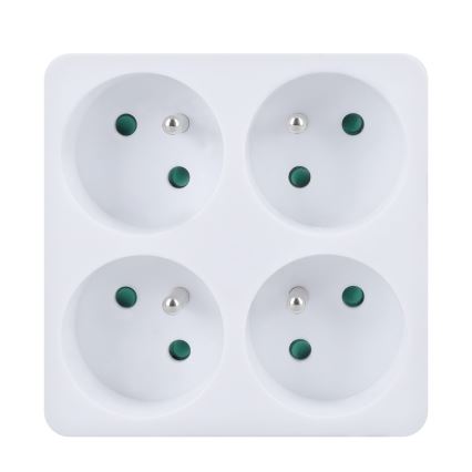 Multipresa 4x 10A bianca