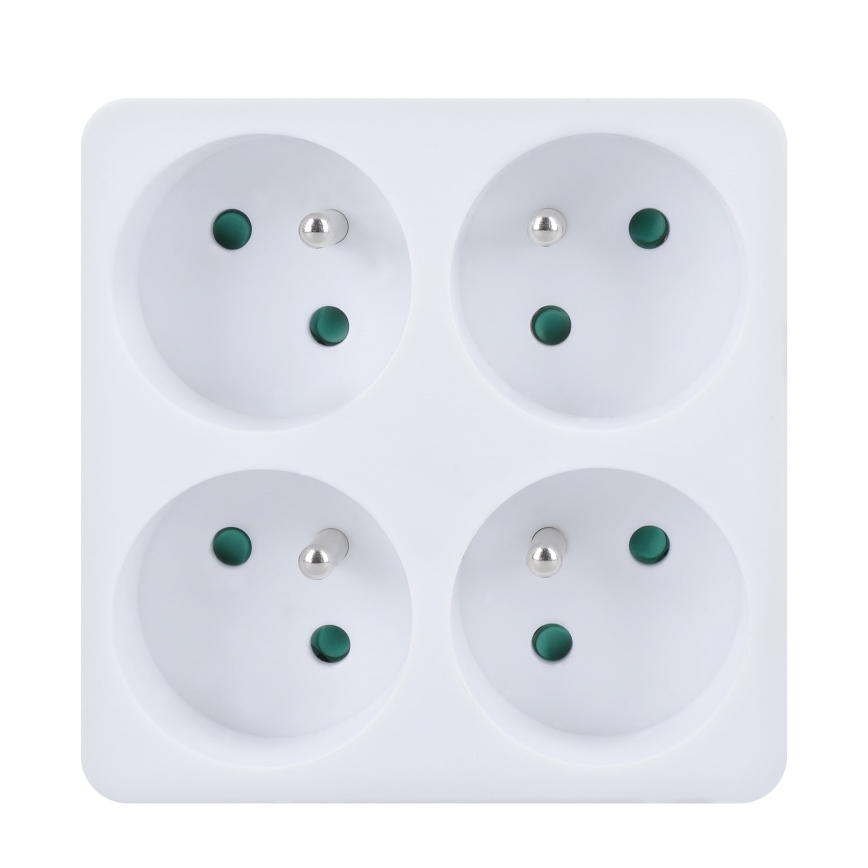 Multipresa 4x 10A bianca