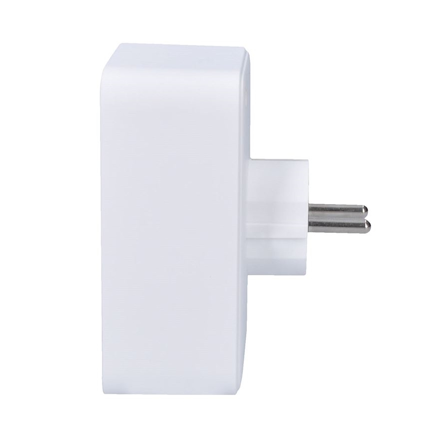 Multipresa 1x16 A + 2x 2,5 A con 2 porte USB (A e C) per la ricarica, bianca