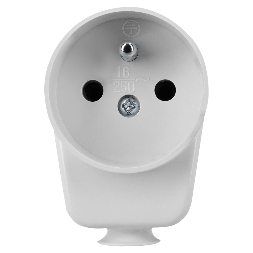 Spina a forma di L con presa 230V/16A
