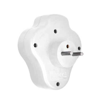 Multipresa con un USB A+C charger e interruttore 2x10A bianco