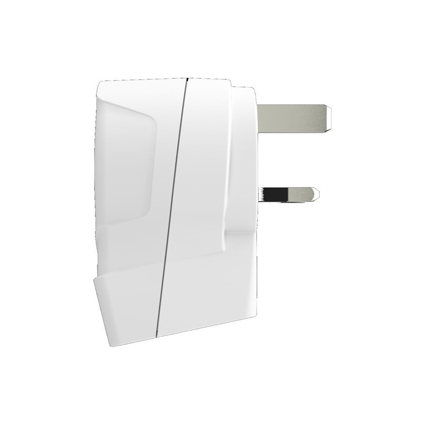 Adattatore da viaggio per il Regno Unito 230V + 2x porte USB