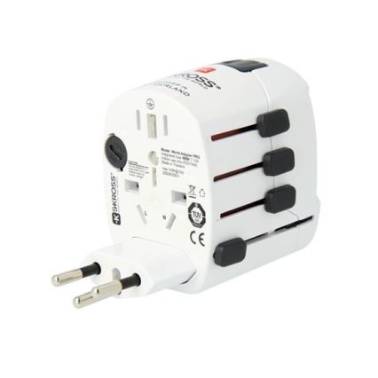 Adattatore da viaggio universale per tutto il mondo 230V + porta USB