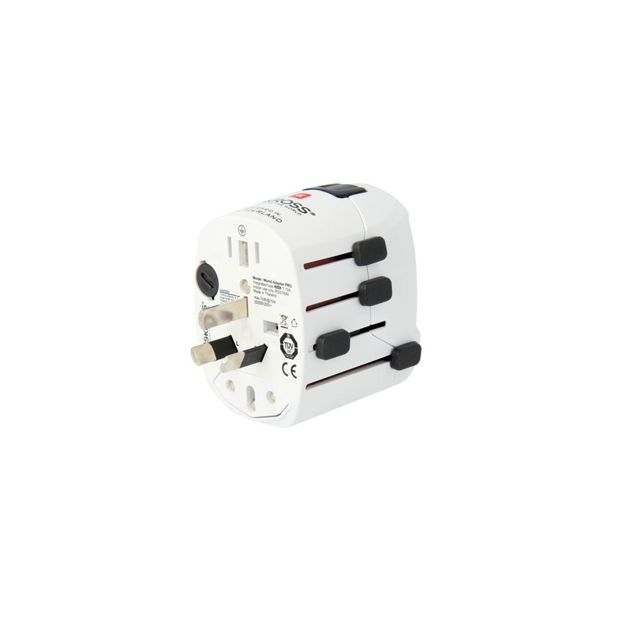 Adattatore da viaggio universale per tutto il mondo 230V + porta USB