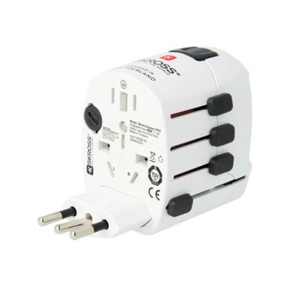 Adattatore da viaggio universale per tutto il mondo 230V + porta USB