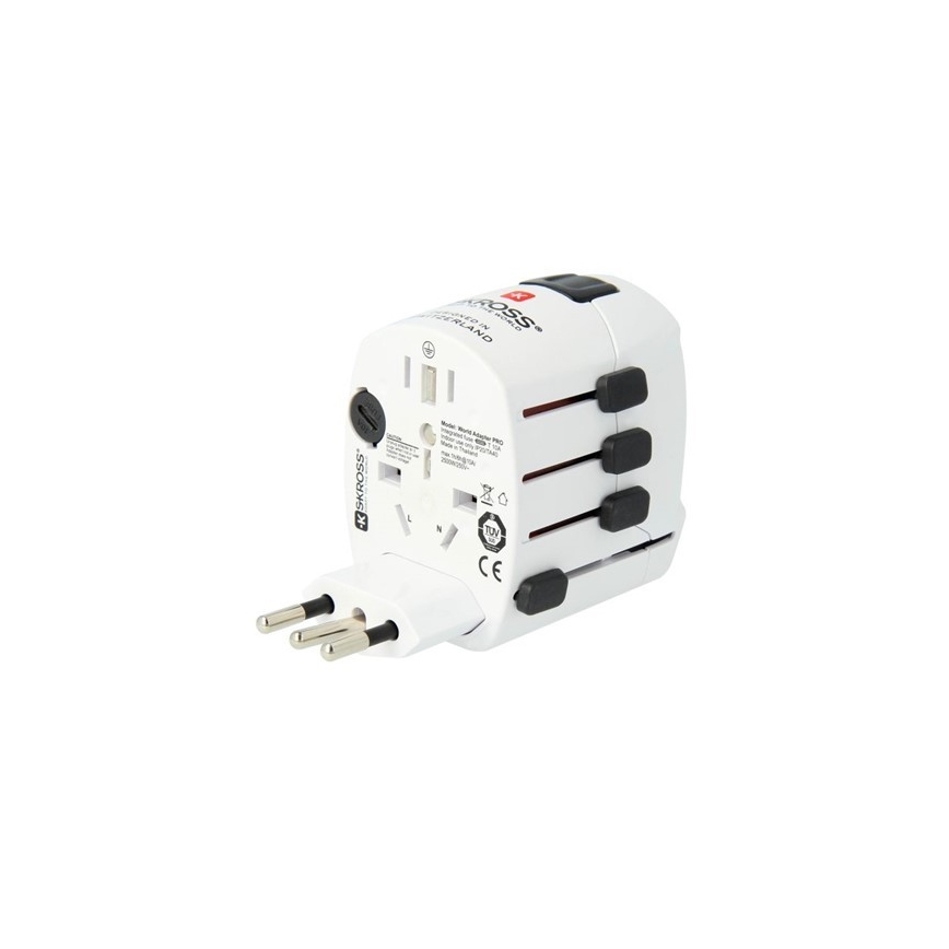 Adattatore da viaggio universale per tutto il mondo 230V + porta USB