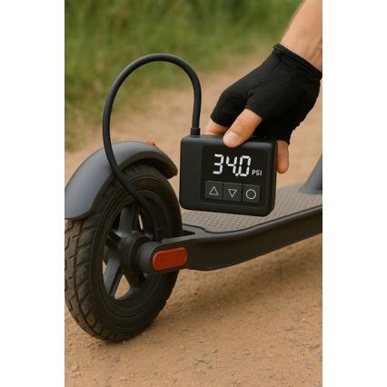 Compressore tascabile digitale 500 mAh 5V nero