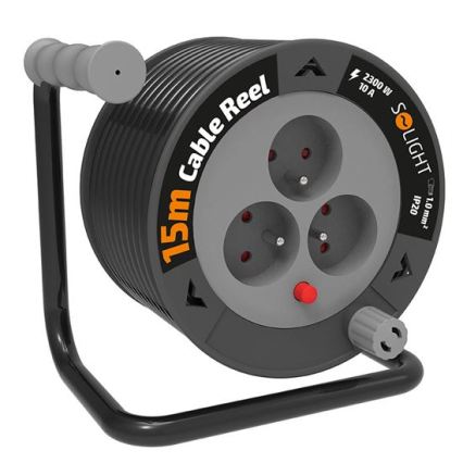 Avvolgicavo con cavo di prolunga, 3 prese, 12 m