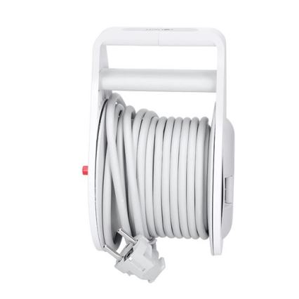 Cavo di prolunga su bobina con 3 prese, 10 m