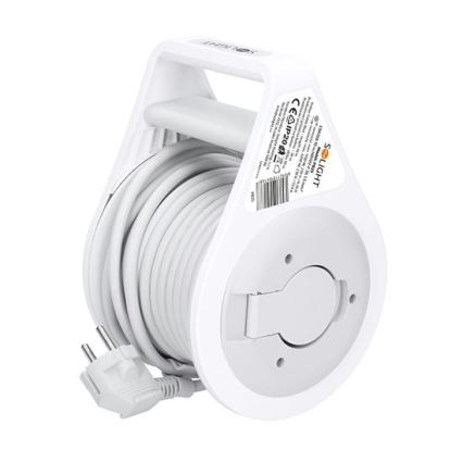 Cavo di prolunga su bobina con 3 prese, 10 m