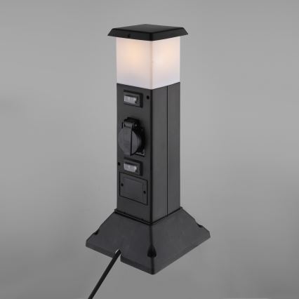 Lampada da esterno con 2 prese 1xE14/15W/230V IP44 nero