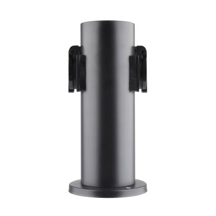 Multipresa verticale da esterno 2Z 230V IP44 nero arrotondato