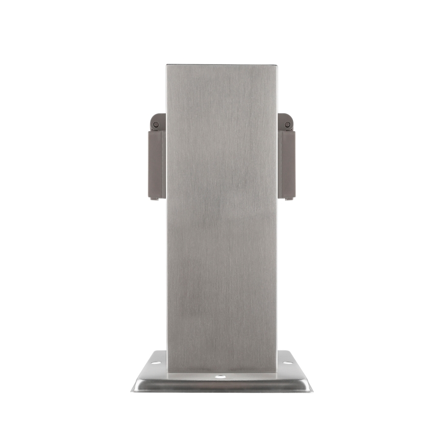Colonna presa esterna 2 prese 230V IP44 cromo opaco quadrata