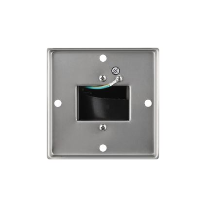 Colonna presa esterna 2 prese 230V IP44 cromo opaco quadrata