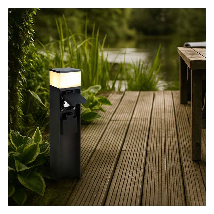 Lampada da esterno con 2 portalampade 1xG9/11W/230V IP44 nera