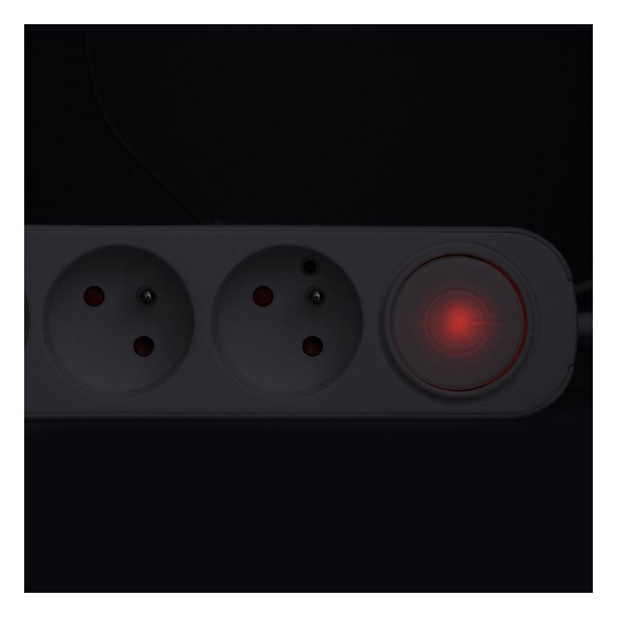 Cavo di prolunga con interruttore e 3 prese, ricarica USB-A e USB-C, 3 m