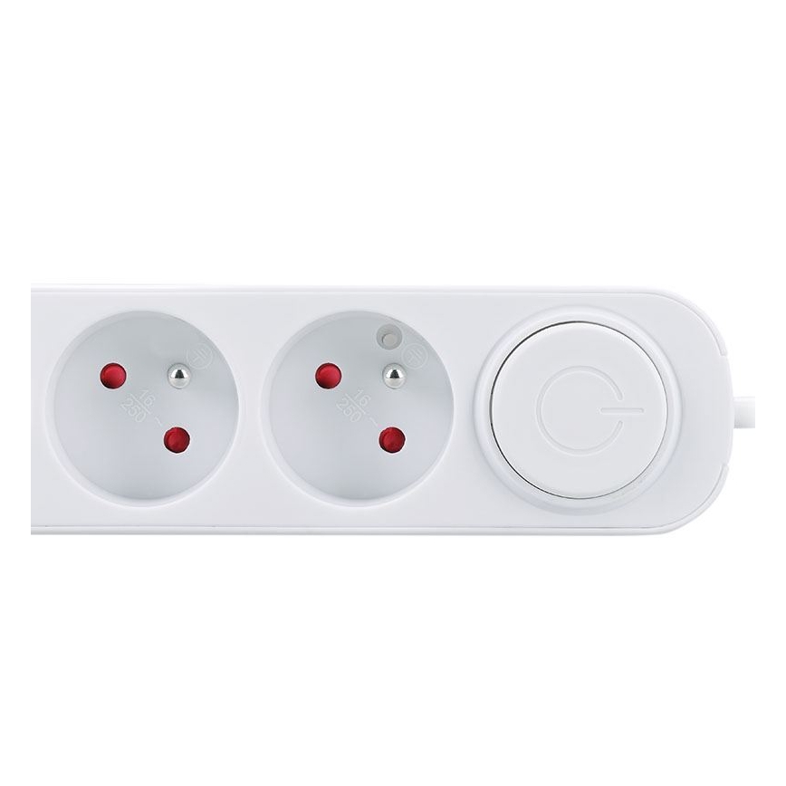 Multipresa con interruttore, 3 prese e porte di ricarica USB-A e USB-C, 5 m