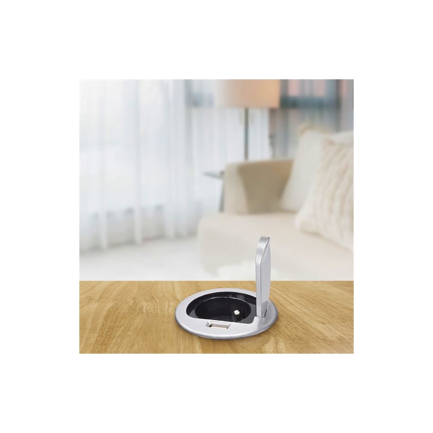 Presa USB da incasso con coperchio 230V