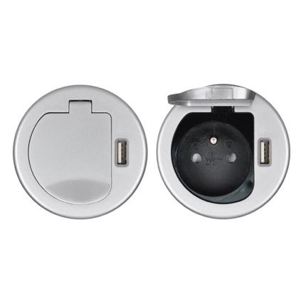 Presa USB da incasso con coperchio 230V