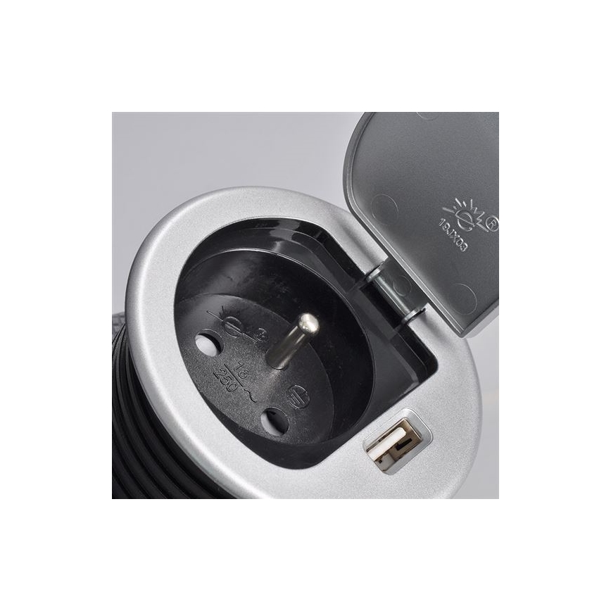 Presa USB da incasso con coperchio 230V