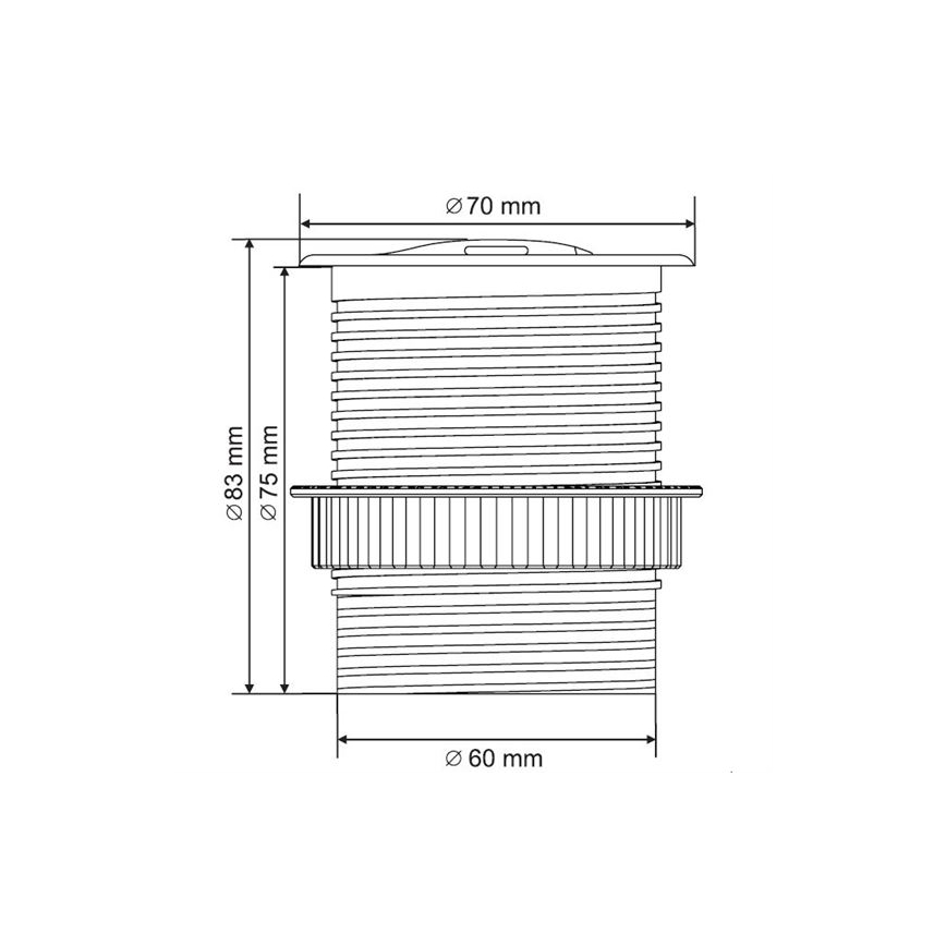Presa USB da incasso con coperchio 230V