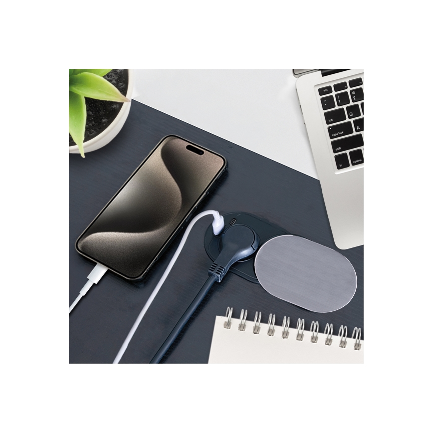 Integrato presa 1Z + USB A+C