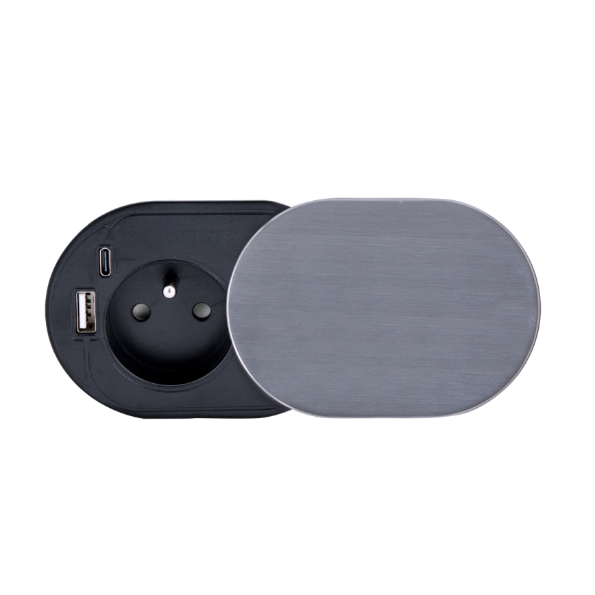 Integrato presa 1Z + USB A+C