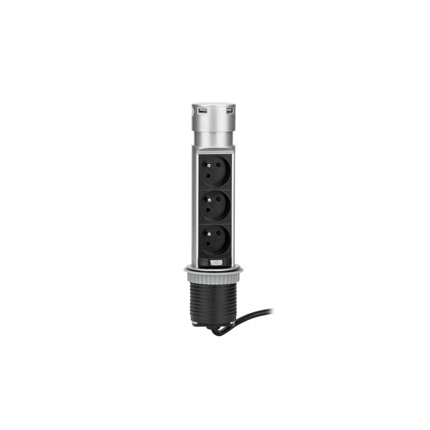 Multipresa verticale sotto la scrivania 3x230V