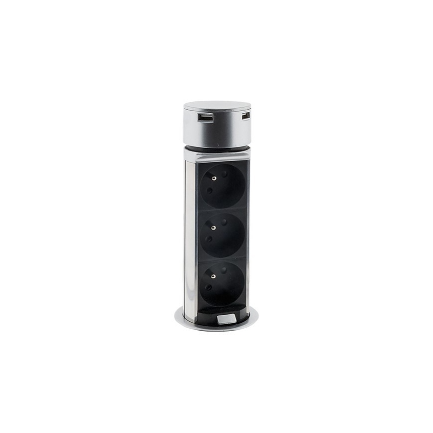 Multipresa verticale sotto la scrivania 3x230V