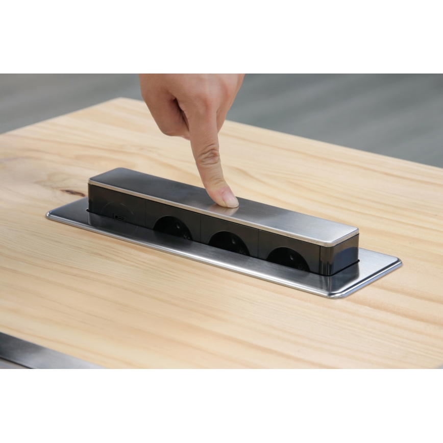 Colonna prese per piano della scrivania 3x230V + USB-A + USB-C