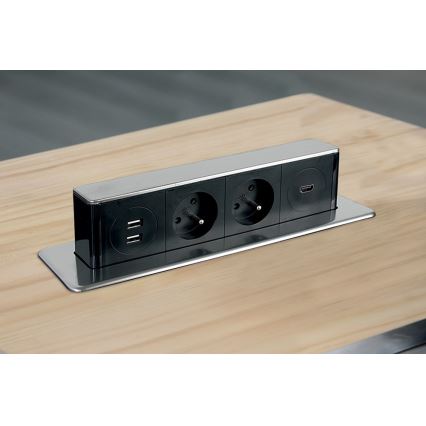 Colonna presa per piano tavolo 2x230V + 2xUSB + HDMI