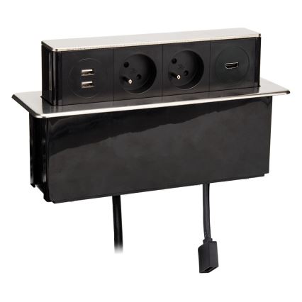 Colonna presa per piano tavolo 2x230V + 2xUSB + HDMI