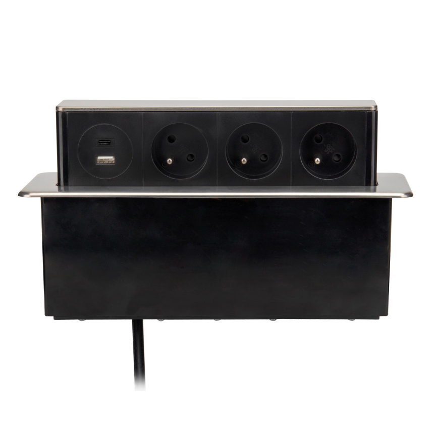 Colonna di prese per tavolo 3x230V + USB-A + USB-C