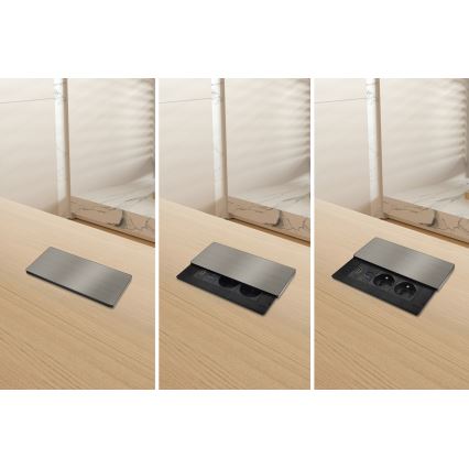 Presa da incasso 20W con 2 prese elettriche, USB-A, USB-C e HDMI