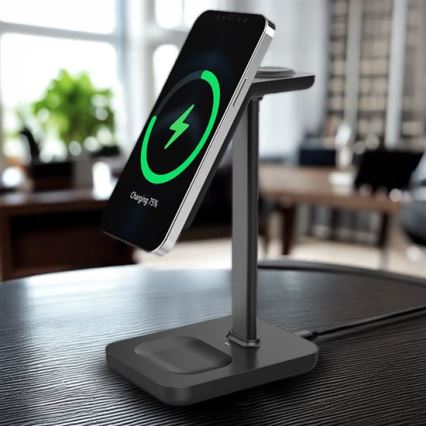 Base di ricarica wireless da tavolo 3 in 1 23W
