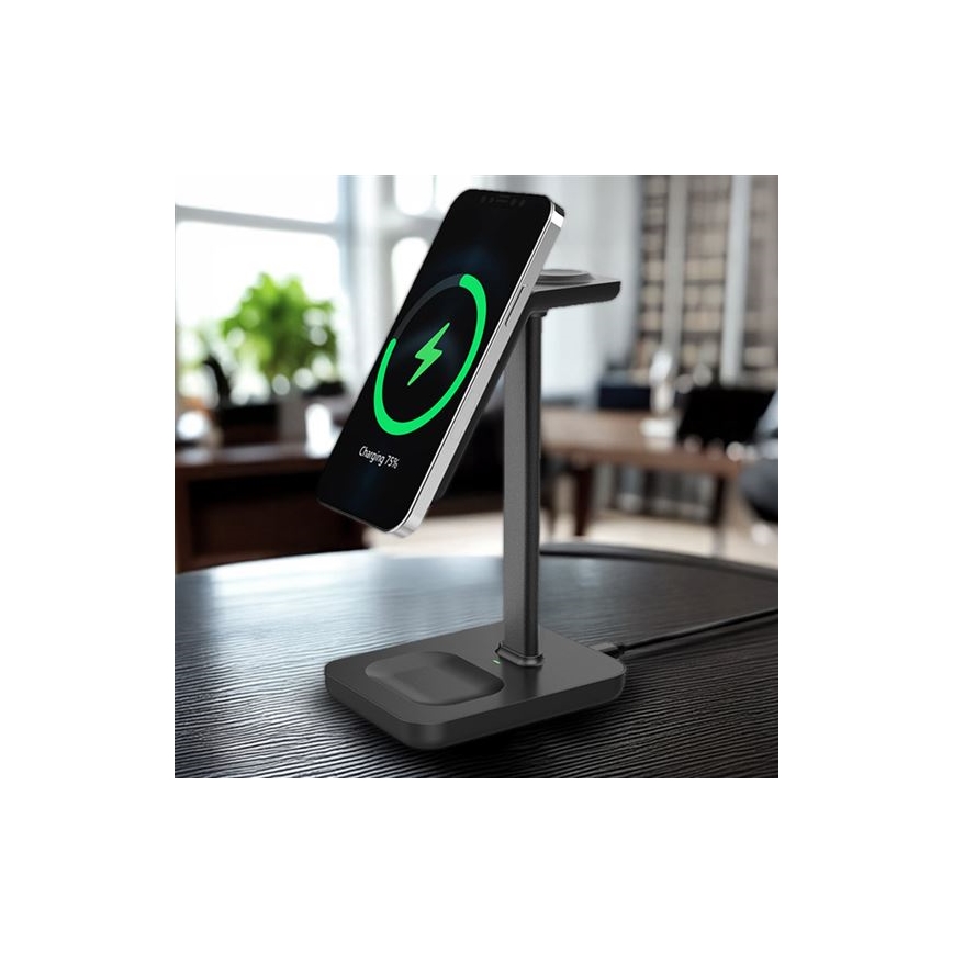 Base di ricarica wireless da tavolo 3 in 1 23W
