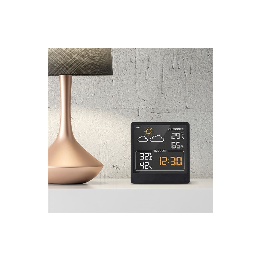 Termometro digitale 5V/2xAAA + 2xAAA nero