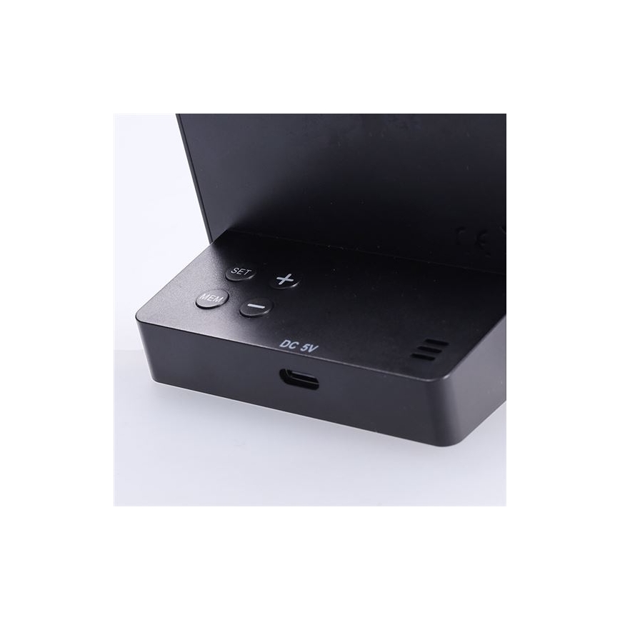 Termometro digitale 5V/2xAAA + 2xAAA nero