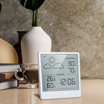 Termometro digitale 5V/2xAAA + 2xAAA bianco