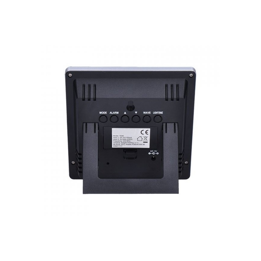 Stazione meteorologica con display LCD 230V nera