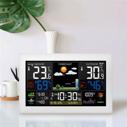 Stazione meteo con display LCD a colori 5V/2xAA + 2xAA