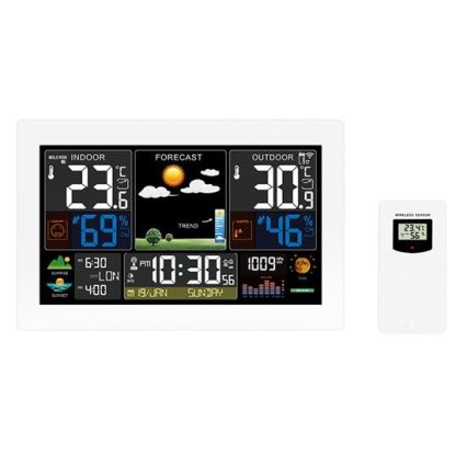 Stazione meteo con display LCD a colori 5V/2xAA + 2xAA