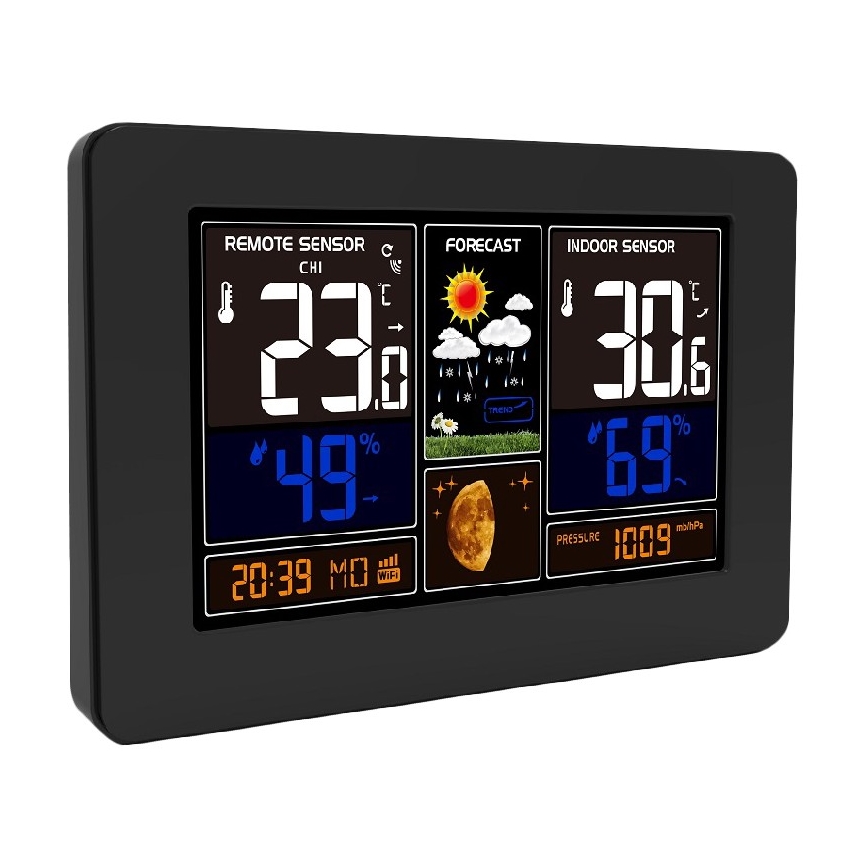 Stazione meteo con display LCD a colori 2xAA/5V + 2xAA Wi-Fi Tuya