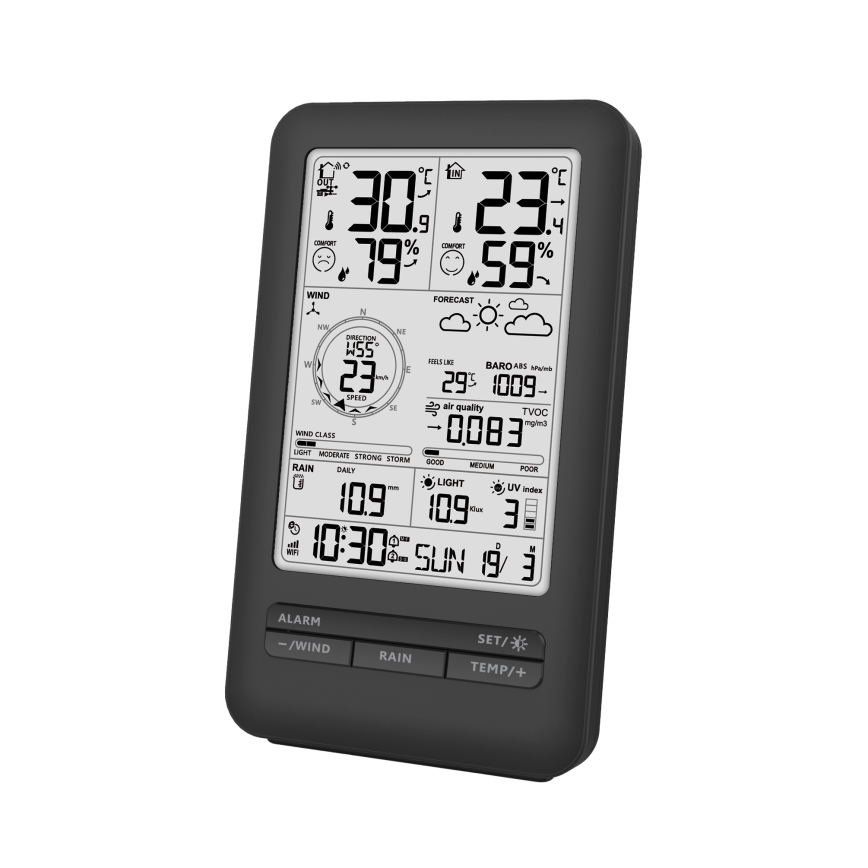 Stazione meteo professionale con display LCD 2xAA Wi-Fi Tuya