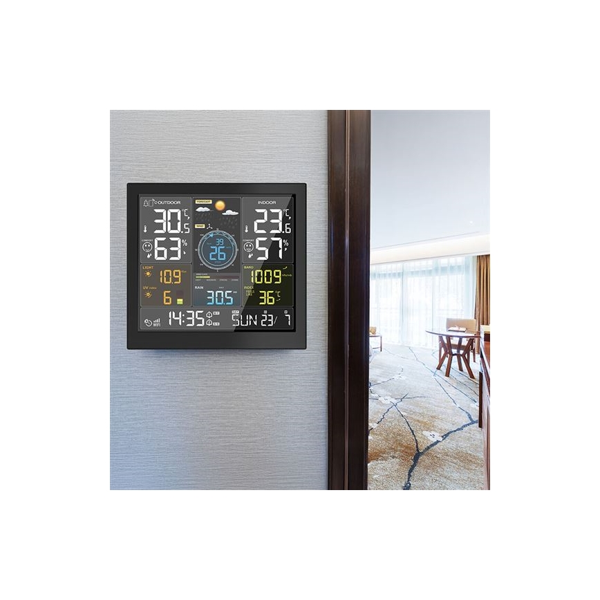 Stazione meteorologica professionale con display LCD 5V/2xAA + 3xAAA Wi-Fi