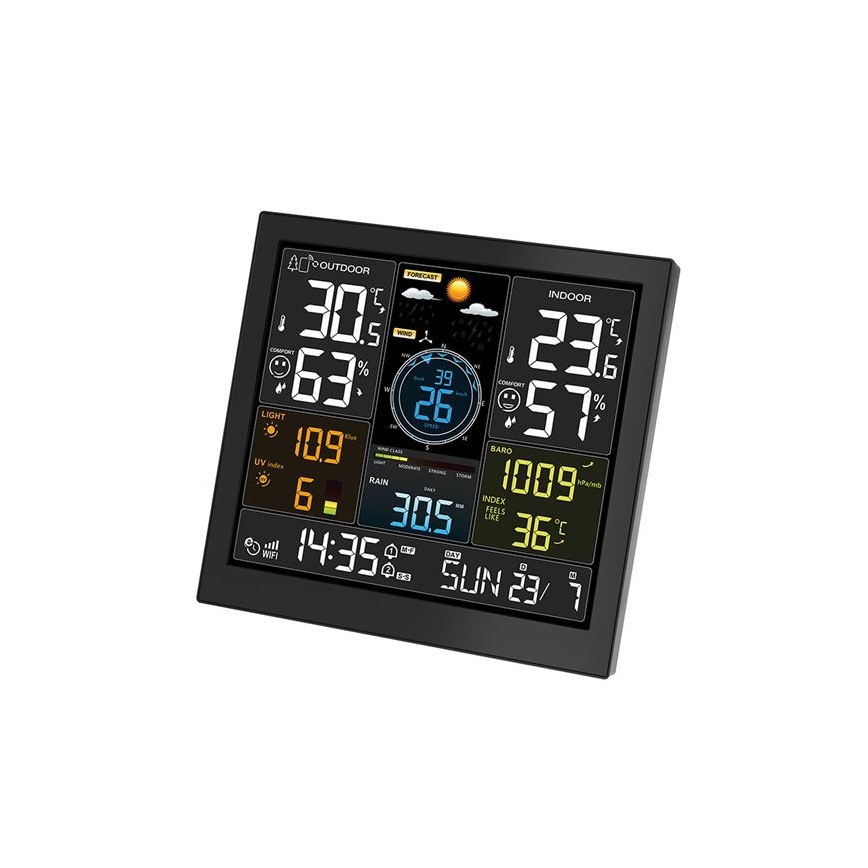 Stazione meteorologica professionale con display LCD 5V/2xAA + 3xAAA Wi-Fi